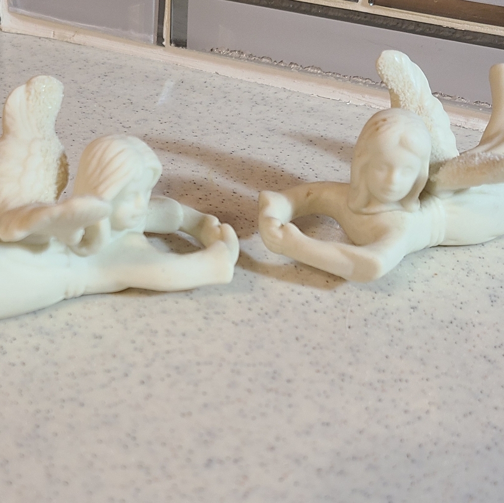 Vintage Cream Ceramic Angels